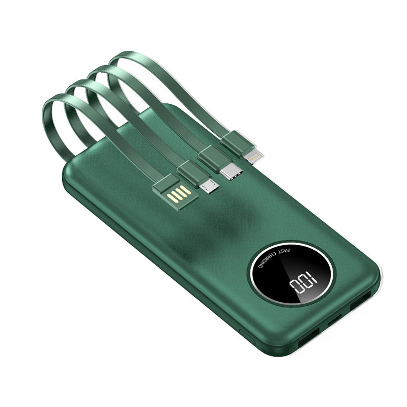 Multifunctional power bank with integrated cables Bowlift