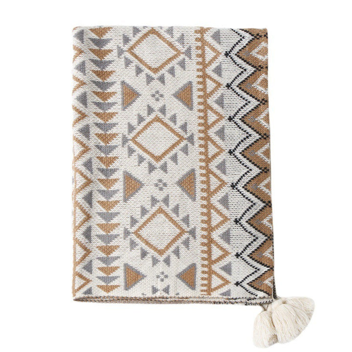 Bohemian Patterned Throw Blanket Bowlift