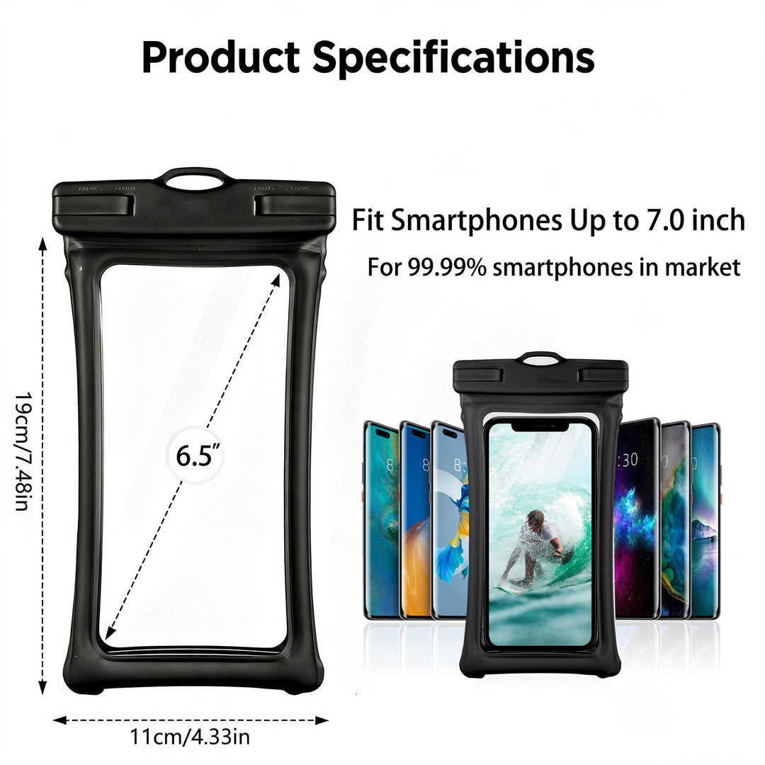 Waterproof smartphone holder with carrying strap Bowlift