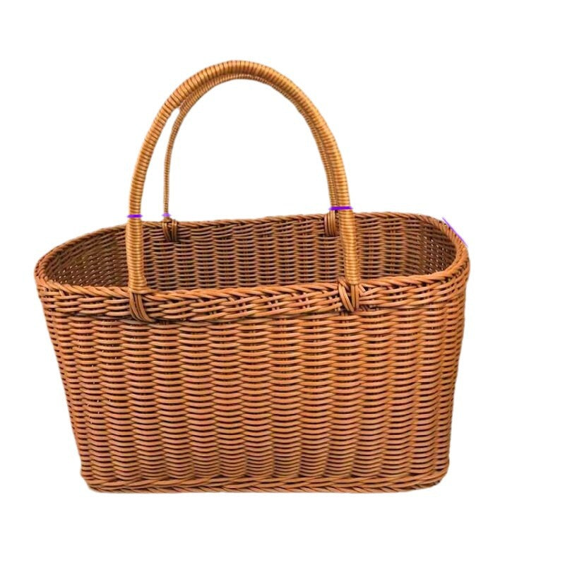 Handwoven Cotton Storage Basket Bowlift