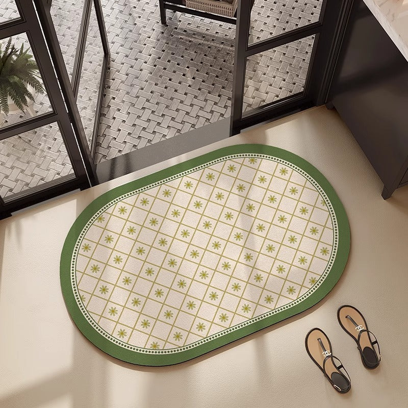 Floral Embroidered Bath Mat Bowlift