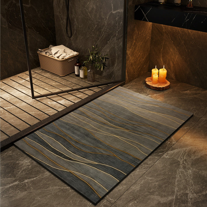 Geometric Patterned Non-Slip Bath Mat Bowlift