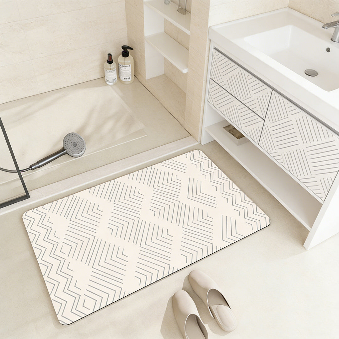 Artistic Cat-Themed Bath Mat Bowlift
