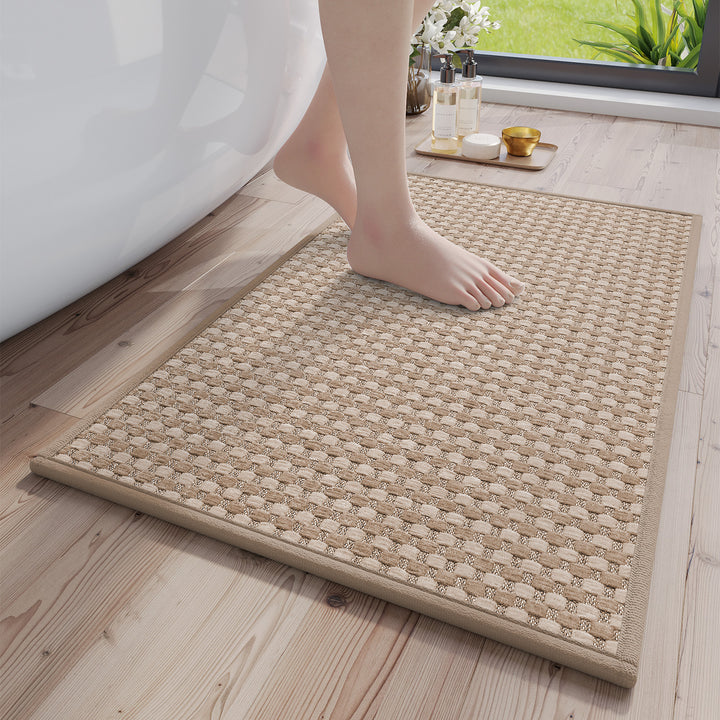 Woven Textured Bath Mat