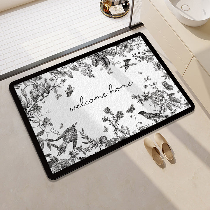 Geometric Patterned Memory Foam Bath Mat Bowlift