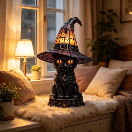 Decorative Cat-Themed Lamp Bowlift
