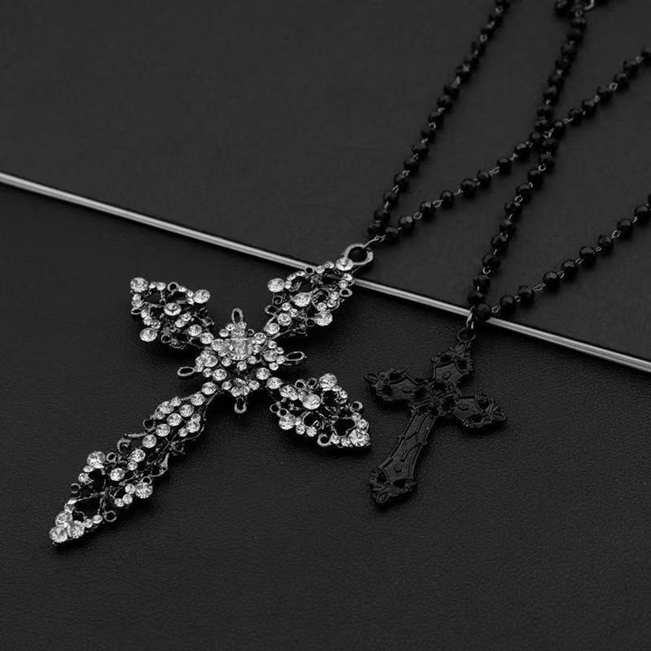 Dual-Layered Cross Pendant Necklace Bowlift