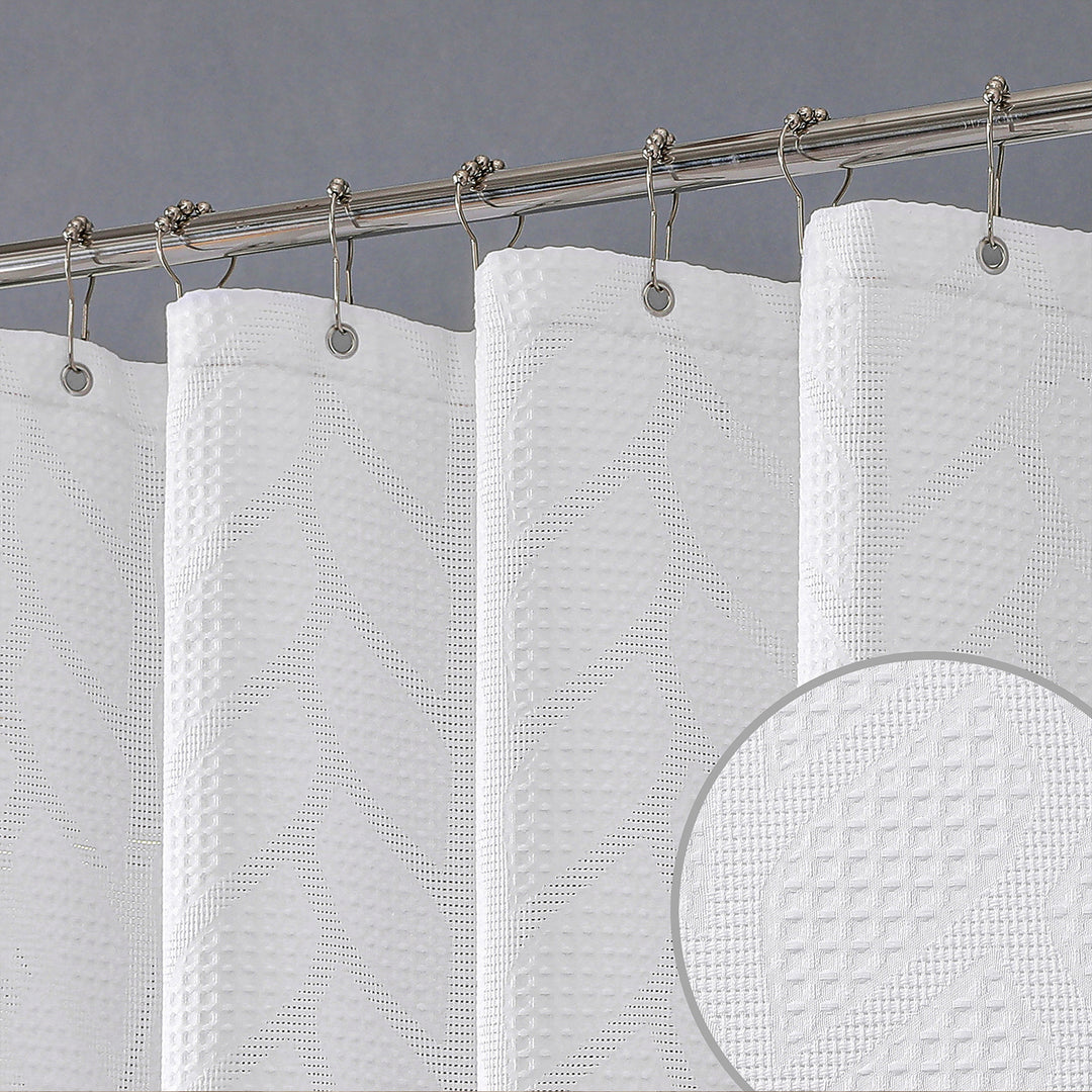 Textured Embossed Shower Curtain Bowlift