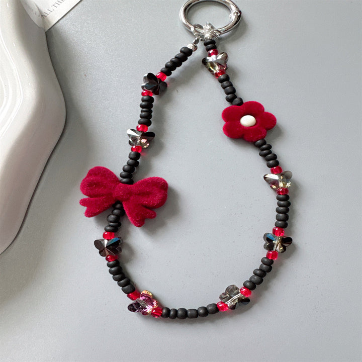 Cute Beaded Charm Phone Strap Bowlift