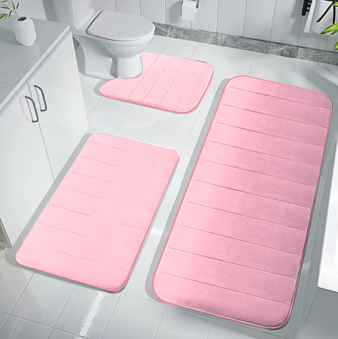 Soft Comfort Absorbent Bath Mat Set Bowlift