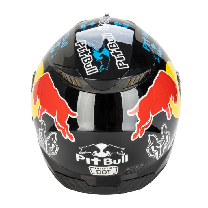 Full-Face Racing Helmet with Graphic Design Bowlift