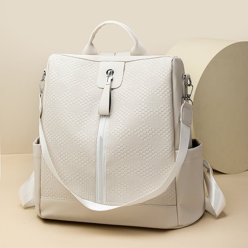 Multi-Functional Textured Backpack Bowlift