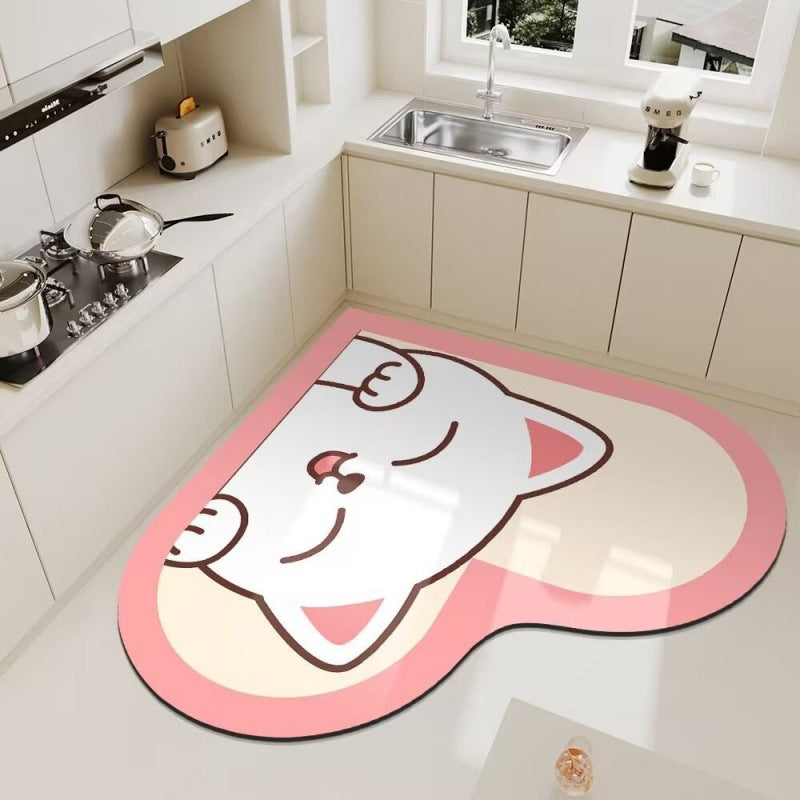 Cute Panda Themed Kitchen Floor Mat Bowlift