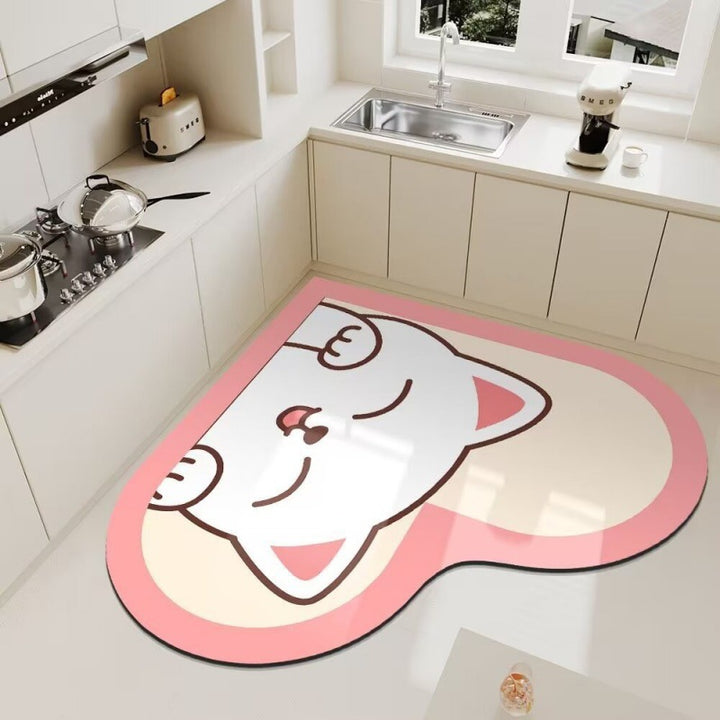 Cute Panda Themed Kitchen Floor Mat Bowlift