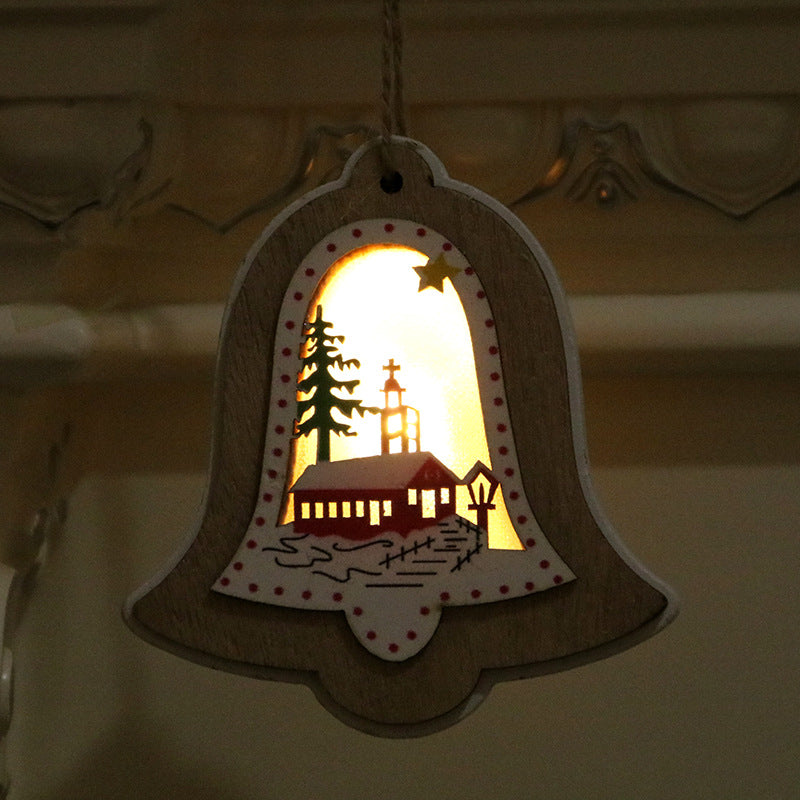 Decorative LED Christmas Scene Lantern Bowlift