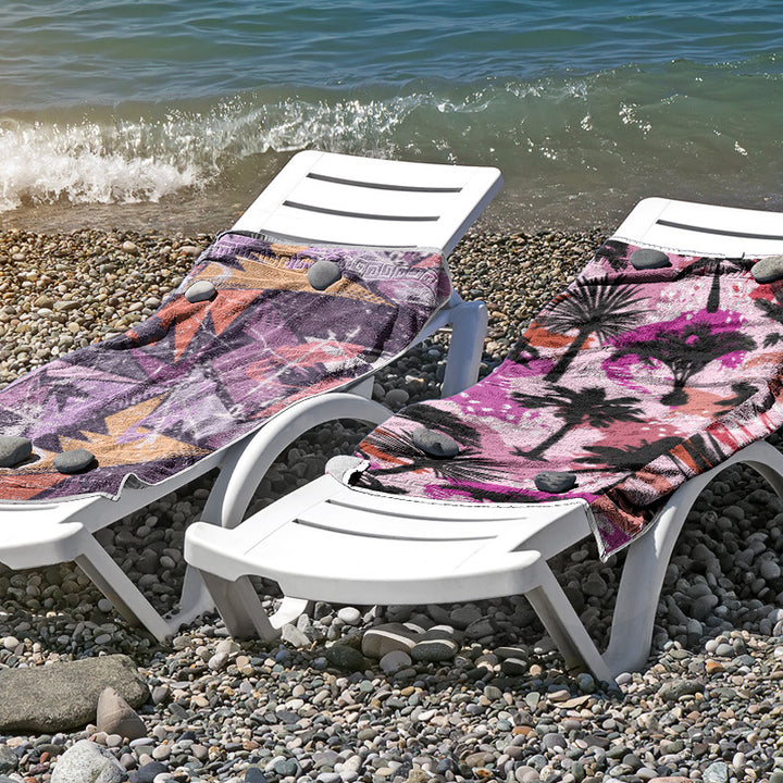 Beach towel made of skin-friendly microfiber with a creative pattern mix Bowlift