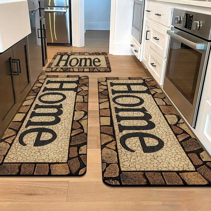 Stone-Inspired Decorative Area Mat Bowlift
