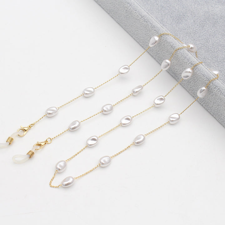 Pearl-Accented Eyewear Chain Bowlift