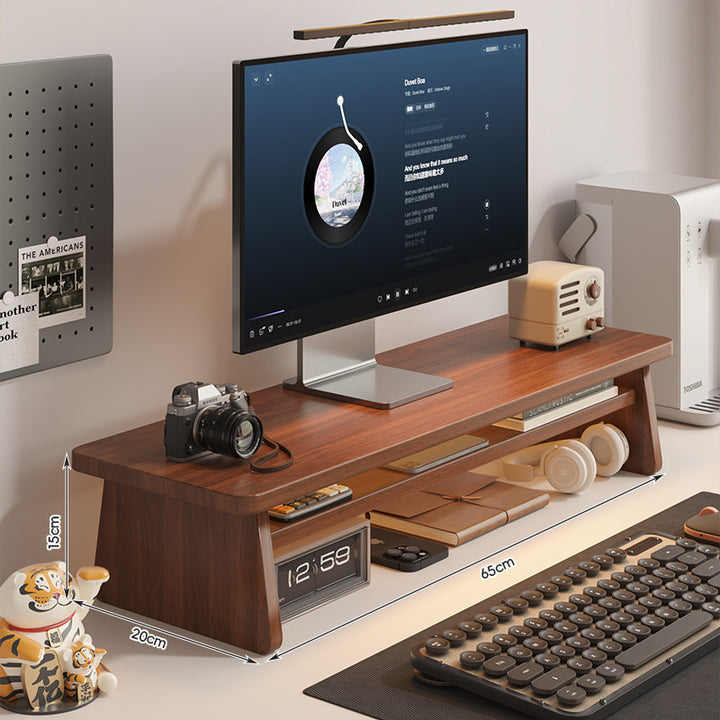 Modern Wooden Monitor Stand with Storage Bowlift