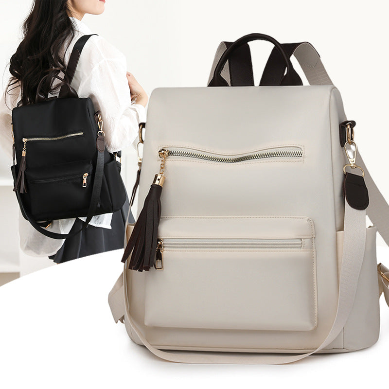 Elegant Multi-Pocket Backpack with Detachable Strap Bowlift
