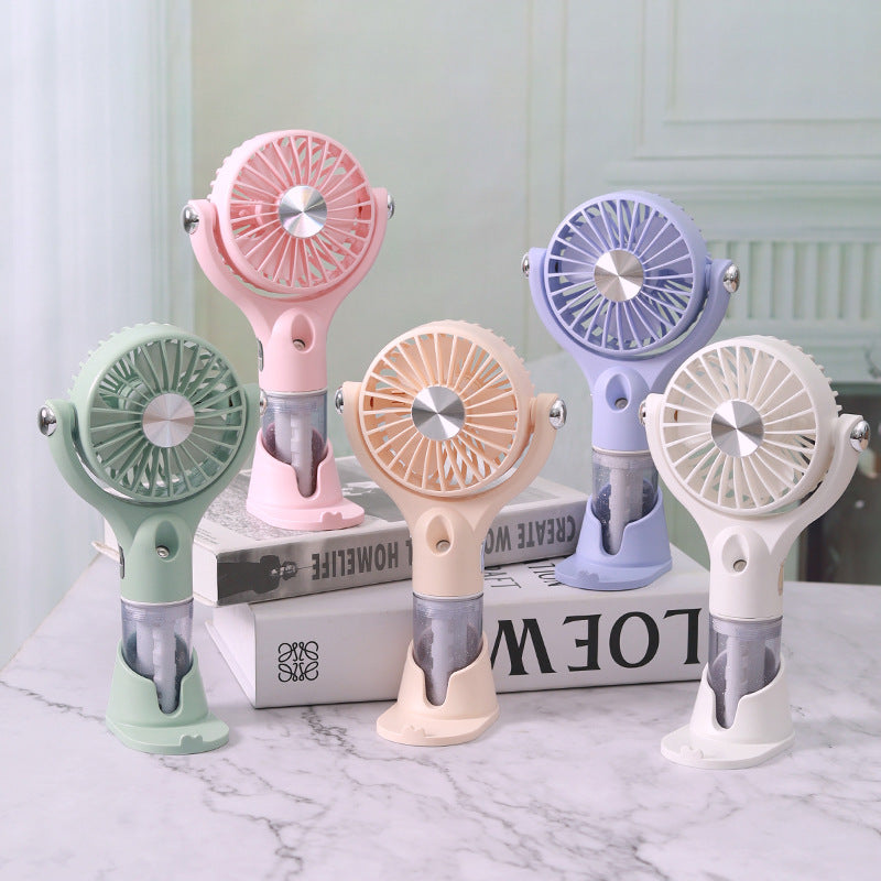 Unisex Portable Fog Fan with USB Charging Function and Flexible Tilt Mechanism Bowlift