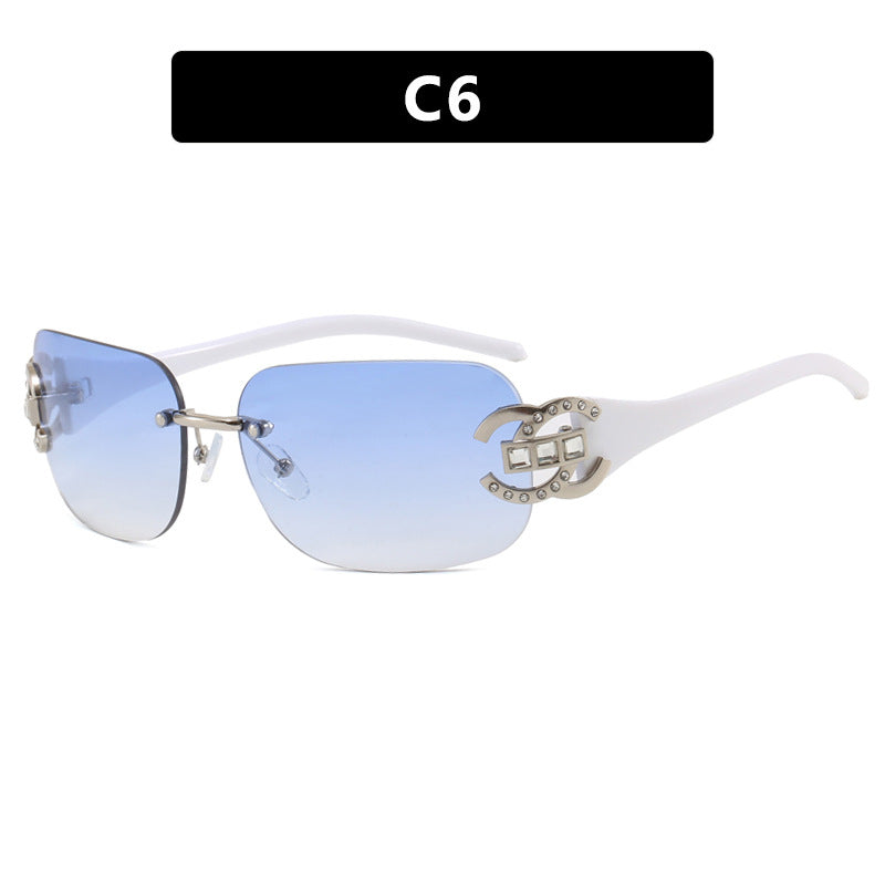 Women's fashionable sunglasses with luxurious geometric frame and protective UV filter Bowlift