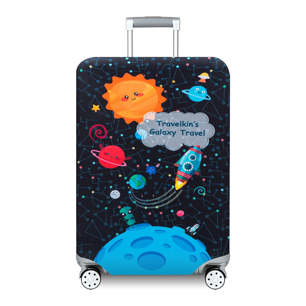 Unisex nan Kids Luggage Cover for Hard Shell Suitcases with Fun Space Design made of Elastic Polyester-Spandex Bowlift