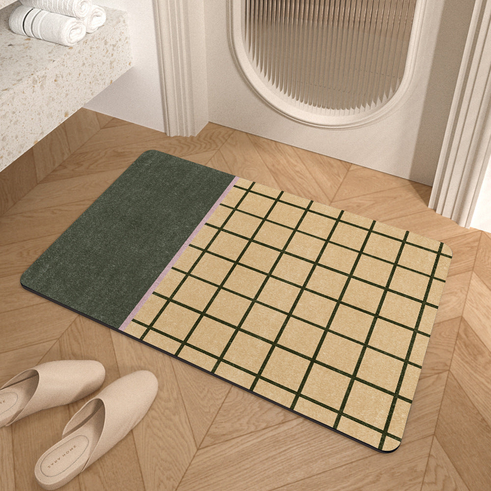 Geometric Pattern Soft Memory Foam Bath Mat Bowlift