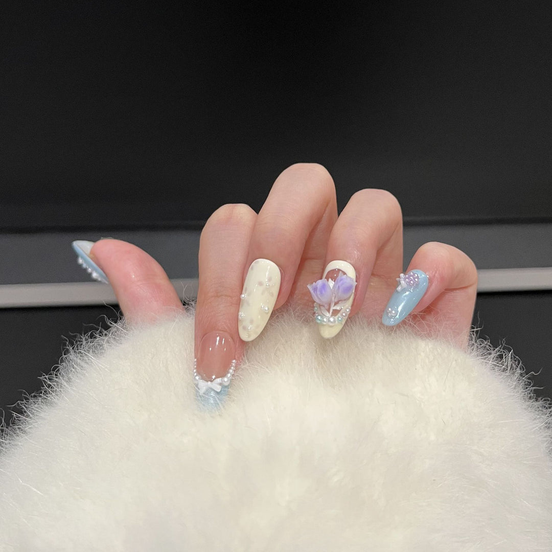 Floral Art Press-On Nail Tips Bowlift