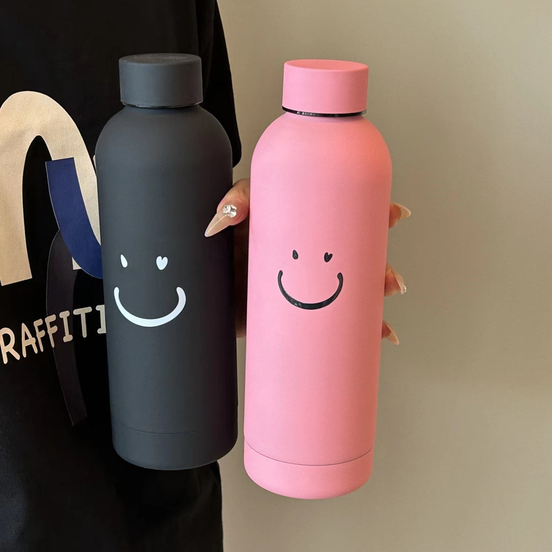 Women’s Insulated Bottle with Cheerful Smiley Design Bowlift
