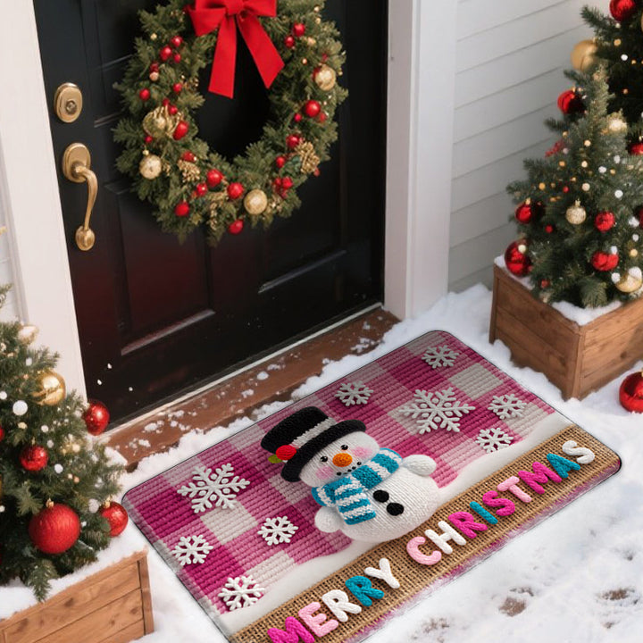 Festive Indoor Outdoor Welcome Mat Bowlift