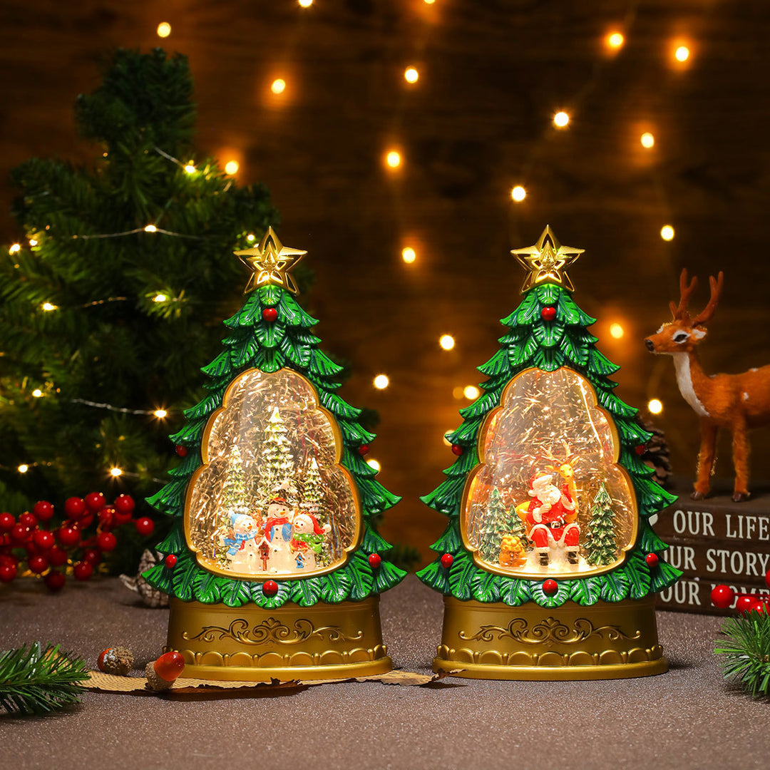 LED Christmas Tree Snow Globe Decoration Bowlift