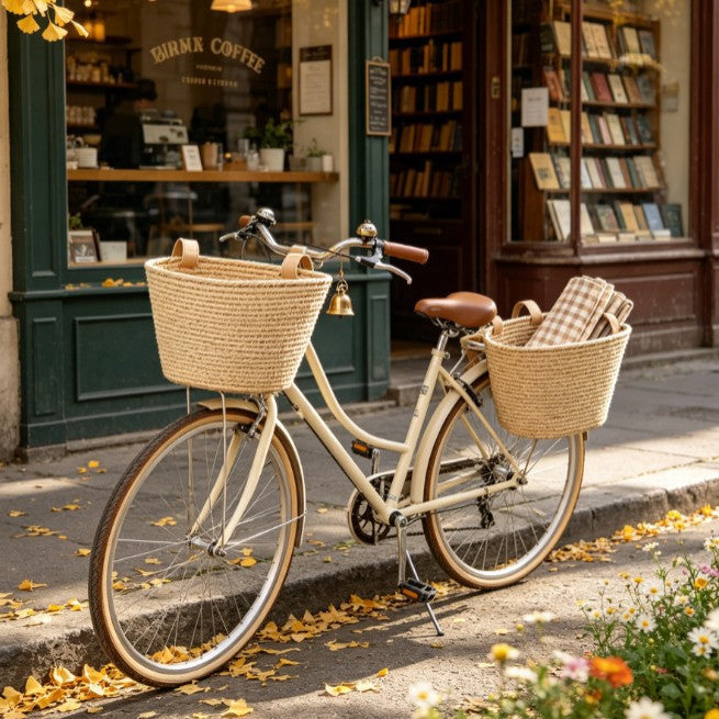 Braided Bicycle Storage Basket Bowlift