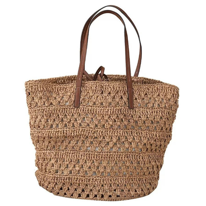 Large Basket Shopper Made of Handwoven Natural Material Bowlift