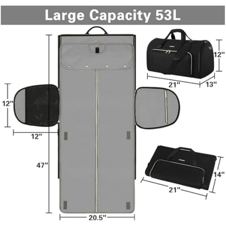 Multifunctional Business Bag with Integrated Suit Compartment Bowlift