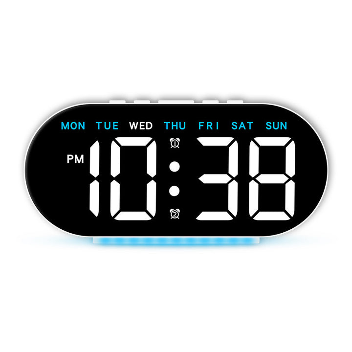 Digital LED Alarm Clock with Multifunctional Date Display Bowlift