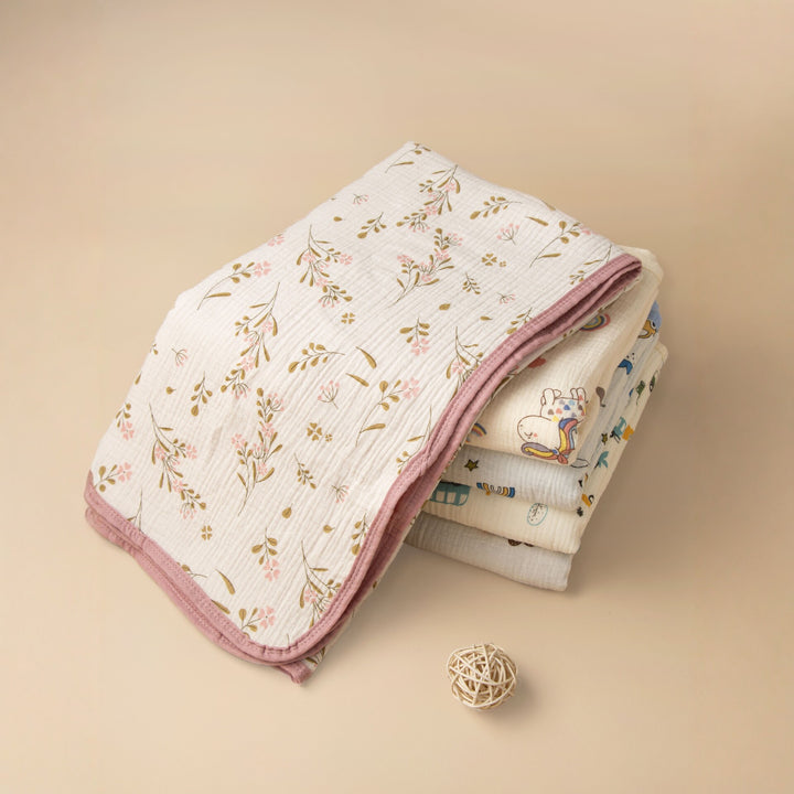 Soft Cotton Vehicle Print Muslin Blanket Bowlift