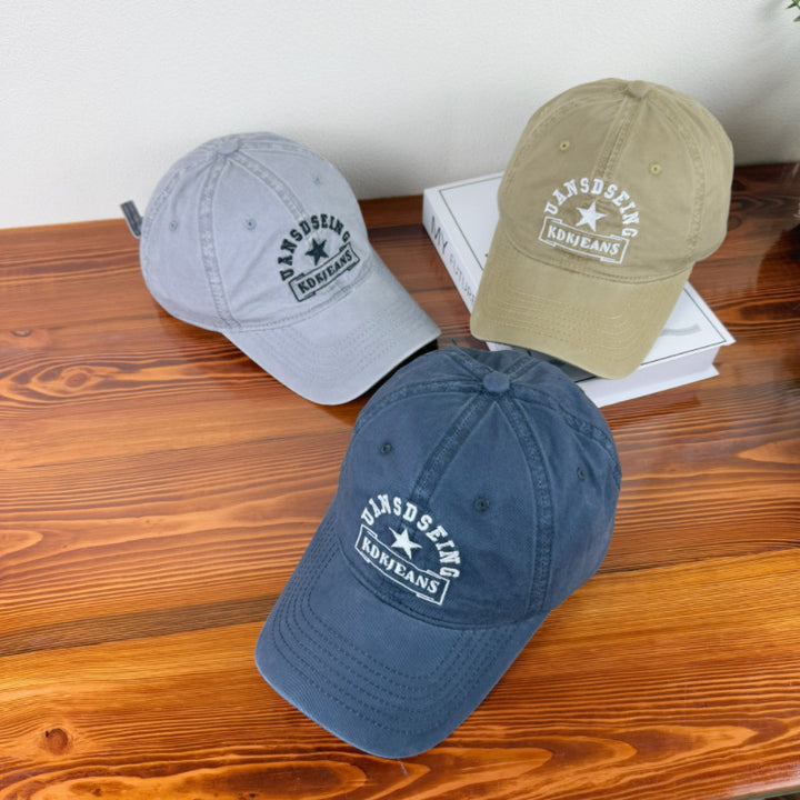 Men's Distressed Vintage Style Baseball Cap Bowlift