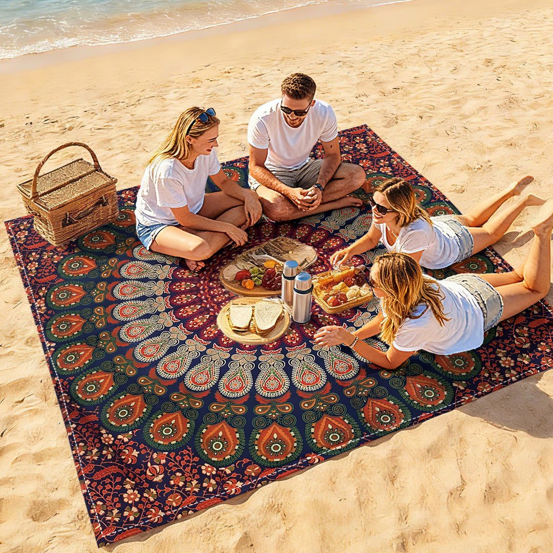 Mandala Design Beach Mat Bowlift