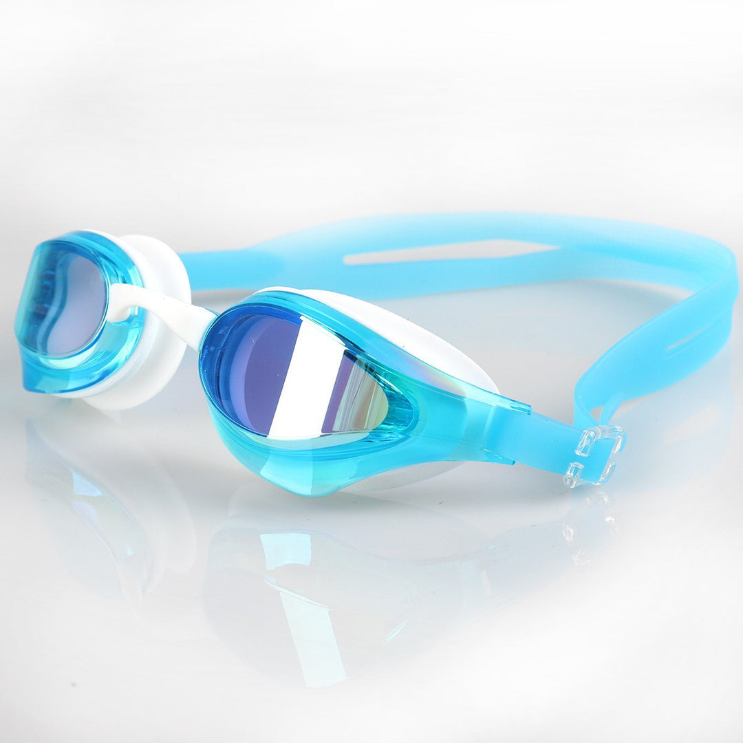 Sports swimming goggles with adjustable headband and anti-fog technology Bowlift