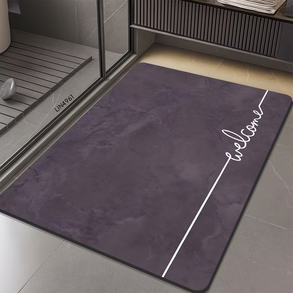 Geometric Hexagonal Pattern Bath Mat Bowlift