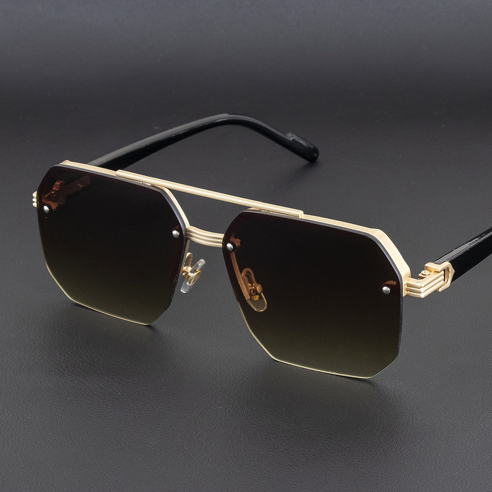 Geometric Metal Frame Sunglasses Bowlift