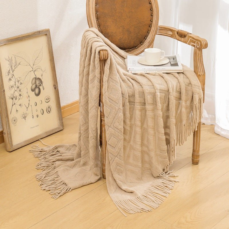 Cozy Decorative Woven Throw Blanket Bowlift