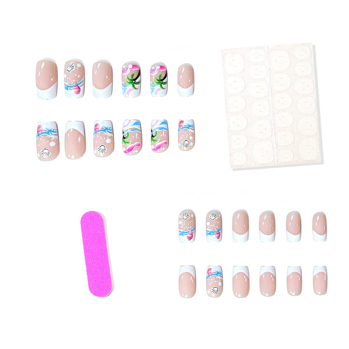 Tropical Beach-Themed Nail Art Enhancements Bowlift