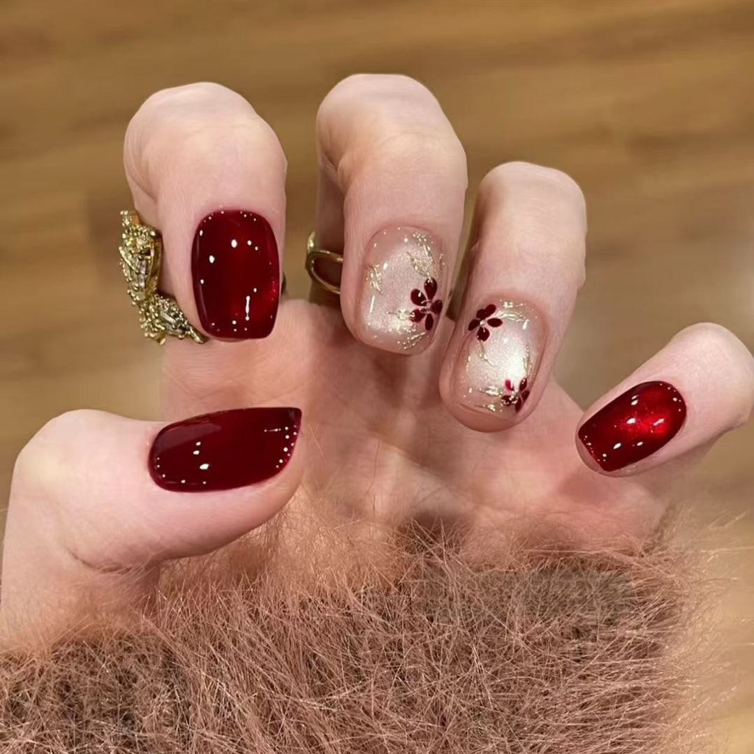 Artistic Floral Nail Art Design Bowlift