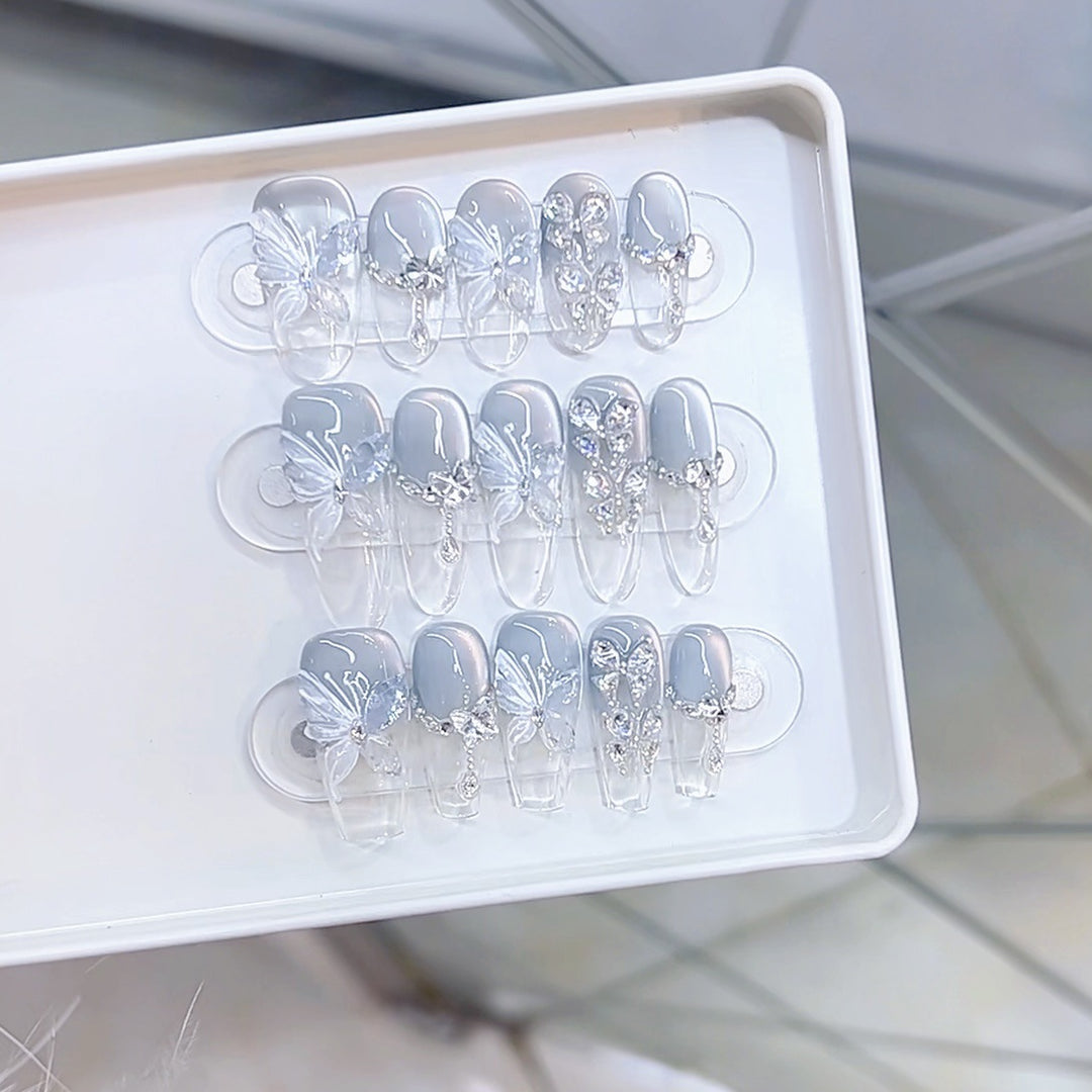 Elegant Decorative Press-On Nails Bowlift