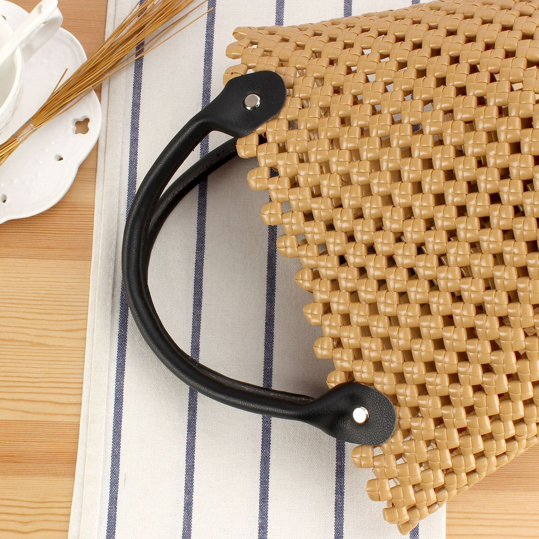 Basket bag with high-quality artificial leather handle Bowlift