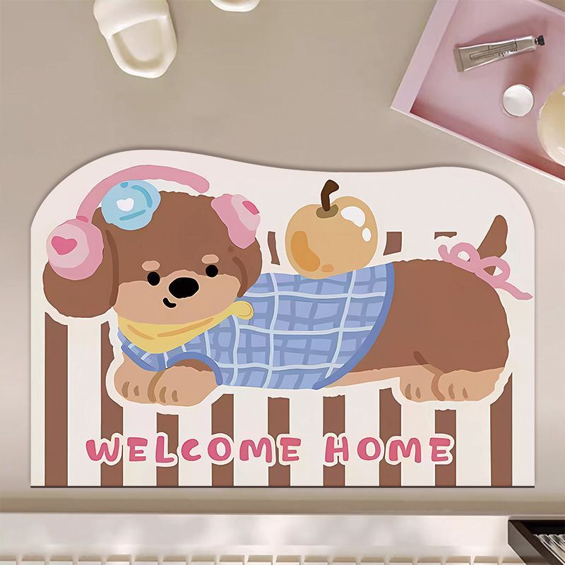Cute Cartoon Otter-Themed Bath Mat Bowlift