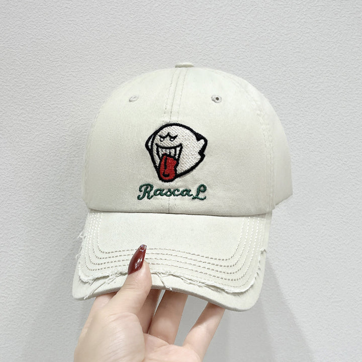 Unisex Embroidered Fun Character Cap Bowlift