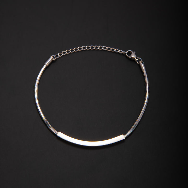 Elegant Minimalist Silver Chain Bracelet Bowlift